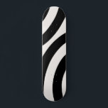 Modern Abstrakt i mitten av århundradet är svart o Mini Skateboard Bräda 18,5 Cm<br><div class="desc">Modern regnbågsbåge i Abstrakt - Geometrisk retrodesign - svart och gräddvit</div>