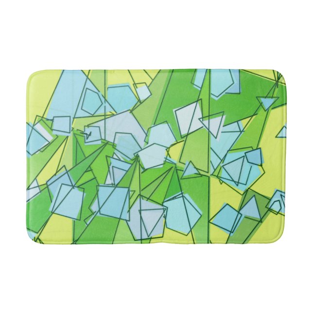 Modern Abstrakt i mitten av århundradet, grönt och Badrumsmatta (Framsidan)