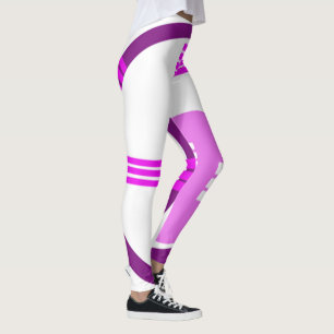 Modern Abstrakt i mitten av århundradet - Lila Leggings