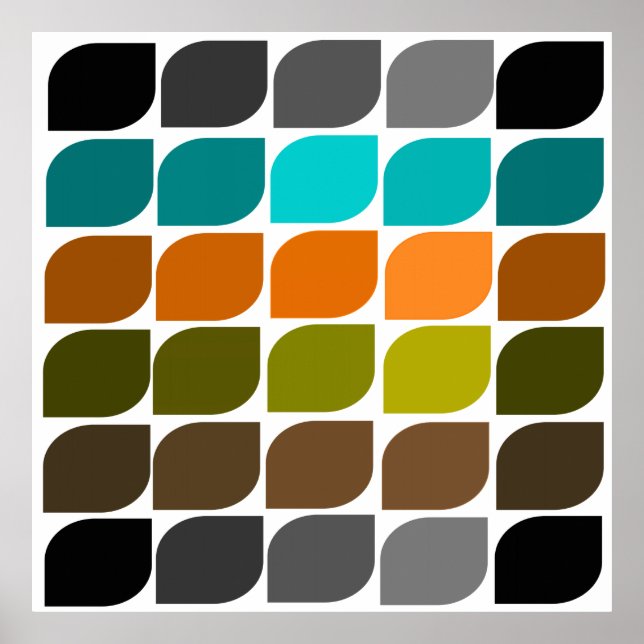 Modern Abstrakt i mitten av århundradet nr 58 Poster (Framsidan)