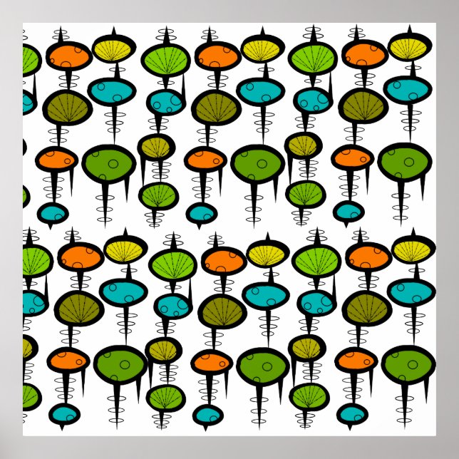 Modern Abstrakt i mitten av århundradet Poster nr  (Framsidan)