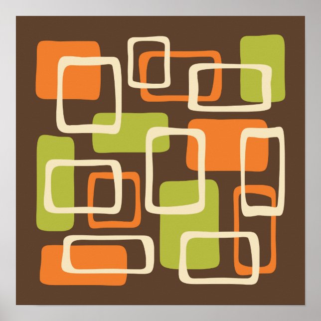 Modern Abstrakt i mitten Poster (Framsidan)