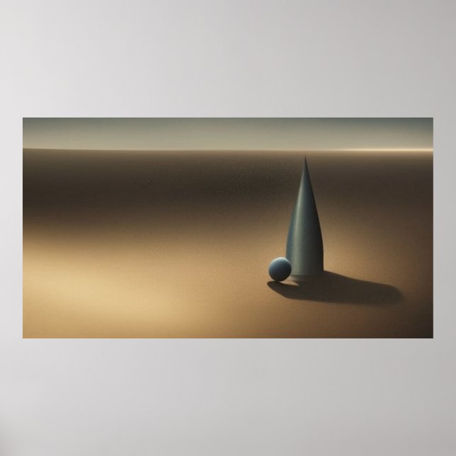 Modern Abstrakt i öknen Poster (Framsidan)