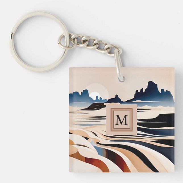 Modern abstrakt i sydvästra ökenmonogram (Framsidan)