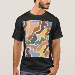 Modern abstrakt illustration i jordnära toner. t shirt