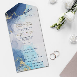 Modern Abstrakt Indigo Aqua Blue Photo Template