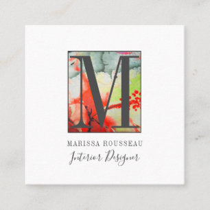 Modern Abstrakt Insida Designer Fyrkantigt Visitkort