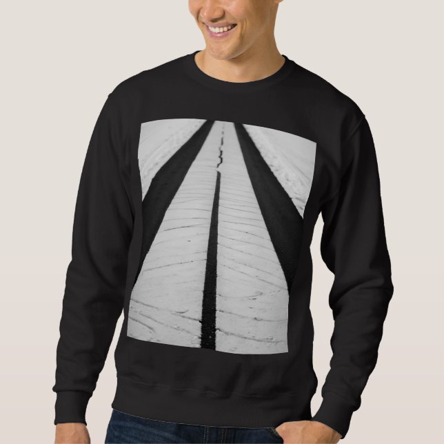 Modern Abstrakt Inslag T-Shirt Lång Ärmad Tröja (Framsida)