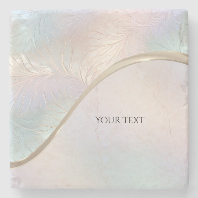 Modern Abstrakt Iridescent Stone Underlägg (Framsidan)