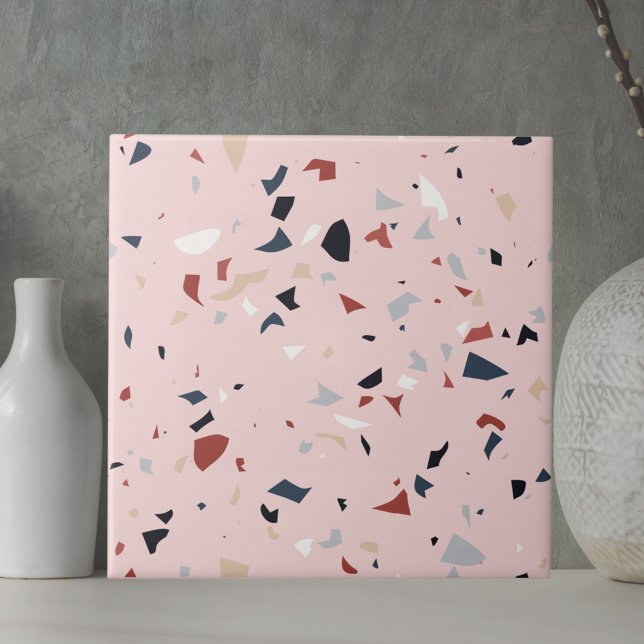 Modern Abstrakt Italiensk Terrazzo Sömlöst Mönster Kakelplatta (Skapare uppladdad)
