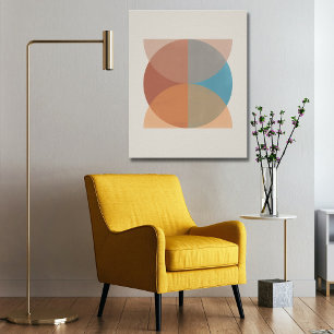 Modern Abstrakt Jordens tonåringar Geometric Water Canvastryck