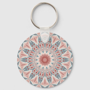 Modern Abstrakt Kaleidoscope Mandala Fractal Art Nyckelring