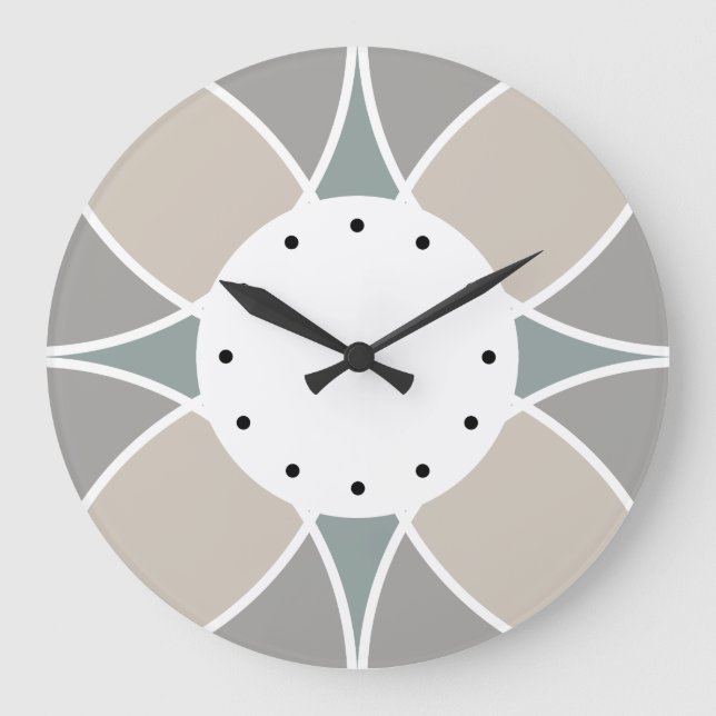 Modern Abstrakt Kitchen Clock Stor Klocka (Framsida)