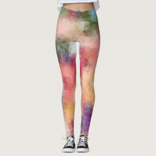 Modern Abstrakt konsdesign för Elegant - färgsta Leggings