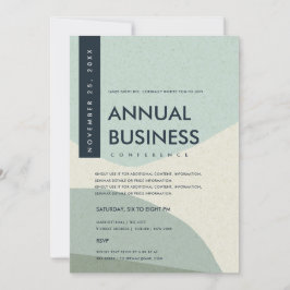 MODERN ABSTRAKT KONST AKVA BLÅ KONFERENS EVENT INBJUDNINGAR