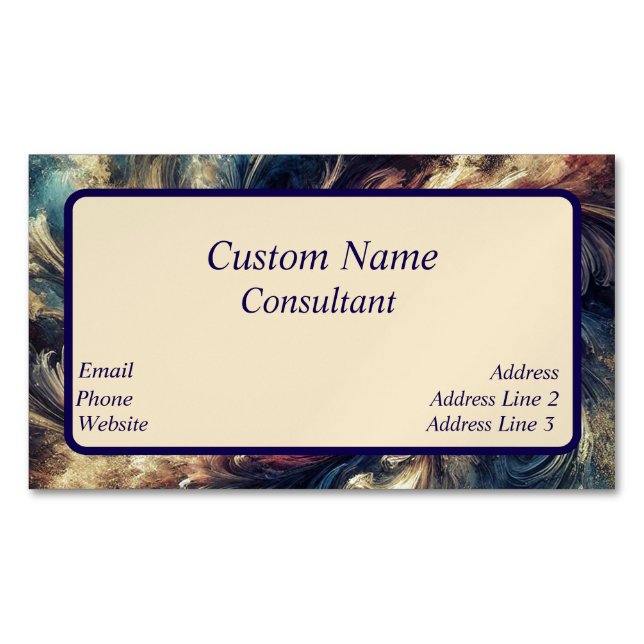Modern Abstrakt konst för konsult Magnetiska Visitkort (Framsida)