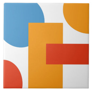 Modern Abstrakt Konst Geometriska Former Kakelplatta