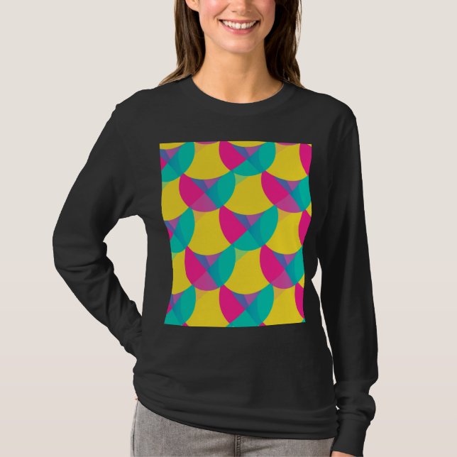 Modern Abstrakt Konst Grafisk T-Shirt (Framsida)