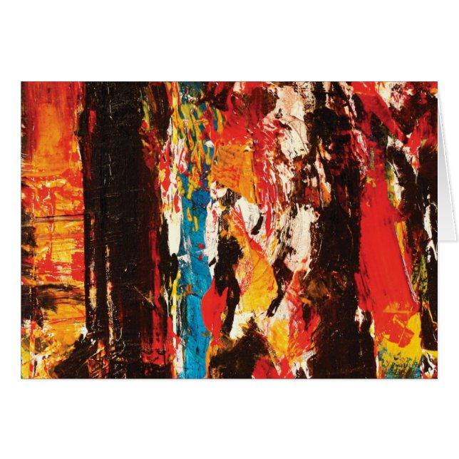 Modern abstrakt konst hälsningskort (Framsidan Horizontal)