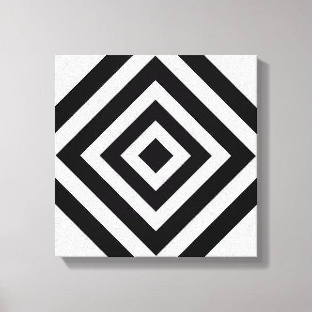 Modern abstrakt konst med diamantgeometriska forme canvastryck (Framsida)