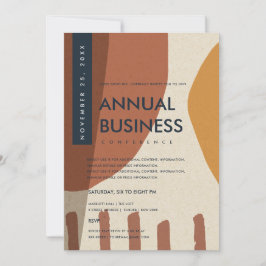 MODERN ABSTRAKT KONST ROST ORANGE KONFERENS EVENT INBJUDNINGAR