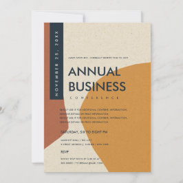 MODERN ABSTRAKT KONST ROST ORANGE KONFERENS EVENT INBJUDNINGAR