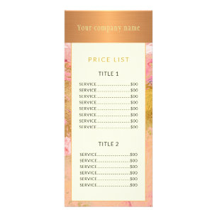 Modern abstrakt konst som målar upp guld-kopparpri reklamkort