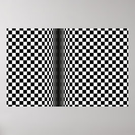 Modern abstrakt konst svartvit 3d-fyrkant på poster