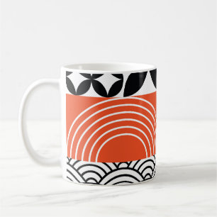 Modern Abstrakt: Konstgjord designarbetsyta. Kaffemugg