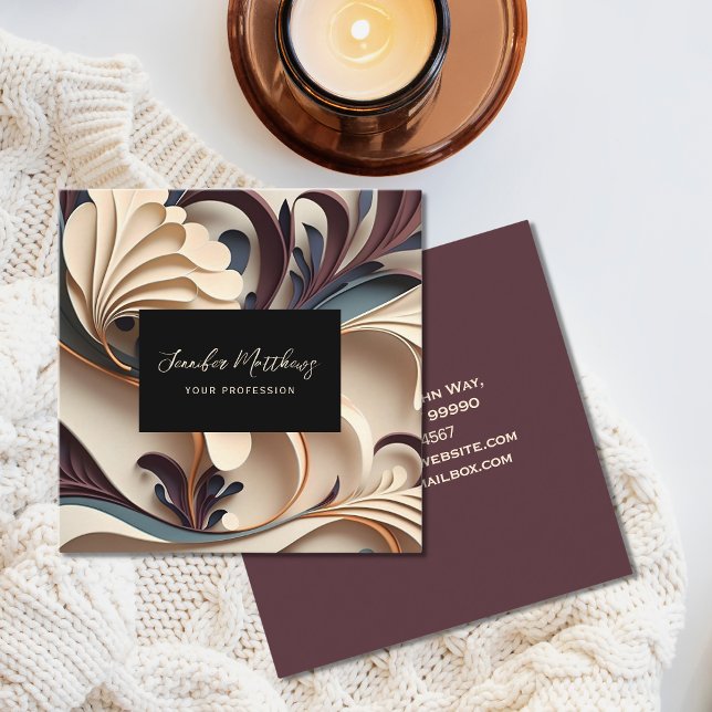 Modern Abstrakt konstnärlig Fyrkantigt Visitkort (Skapare uppladdad)