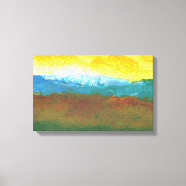 Modern Abstrakt Landcape Painting Canvastryck (Framsida)