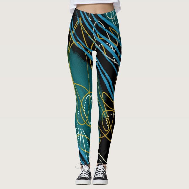 Modern Abstrakt Leggings för trendig (Framsida)