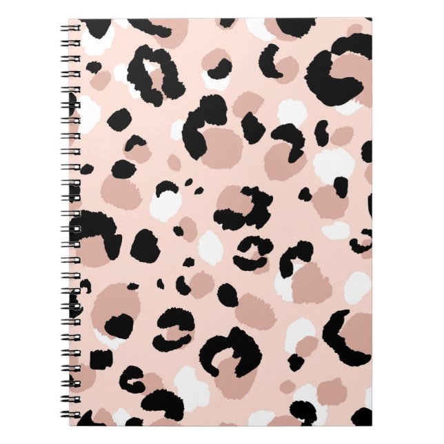 Modern Abstrakt Leopard Animal Print Anteckningsbok (Framsidan)
