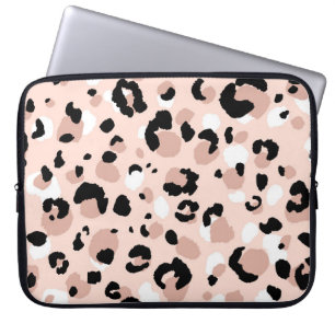 Modern Abstrakt Leopard Animal Print Laptop Fodral