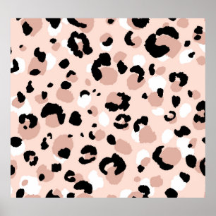 Modern Abstrakt Leopard Animal Print Poster