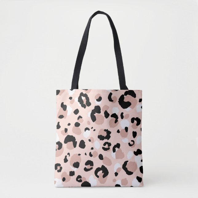Modern Abstrakt Leopard Animal Print Tygkasse (Framsida)