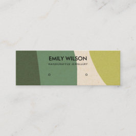 MODERN ABSTRAKT LIME GREEN KRAFT ART STUD VISNING MINI VISITKORT