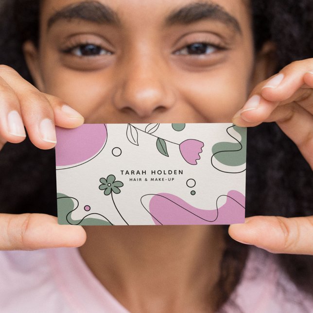 Modern Abstrakt Line Teckning Visitkort (Skapare uppladdad)