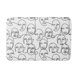 Modern Abstrakt Linjer Ansikte Kontinuitetskonst Badrumsmatta