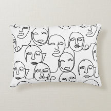 Modern Abstrakt Linjer Ansikte Kontinuitetskonst