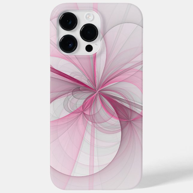 Modern Abstrakt Ljus rosa Grått Fractal Design (Baksida)