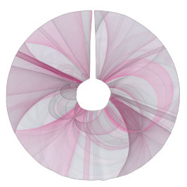 Modern Abstrakt Ljus rosa Grått Fractal Design Julgransmatta Borstad Polyester