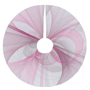 Modern Abstrakt Ljus rosa Grått Fractal Design Julgransmatta Borstad Polyester