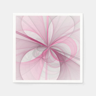 Modern Abstrakt Ljus rosa Grått Fractal Design Pappersservett