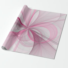 Modern Abstrakt Ljus rosa Grått Fractal Design Presentpapper