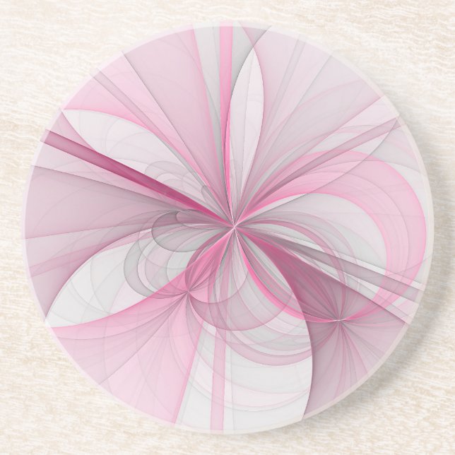 Modern Abstrakt Ljus rosa Grått Fractal Design Underlägg (Framsidan)