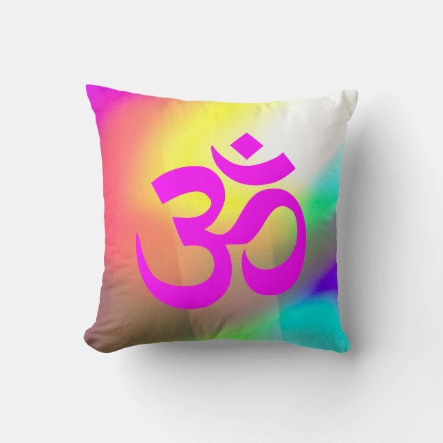 Modern Abstrakt Magenta om symbol Kudde (Framsida)