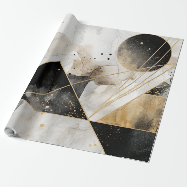 Modern abstrakt, målad bakgrund presentpapper (Utrullad)