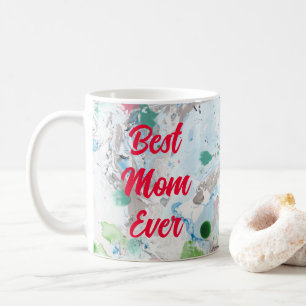 Modern Abstrakt-mall Bästa Mamma någonsin-typograf Kaffemugg