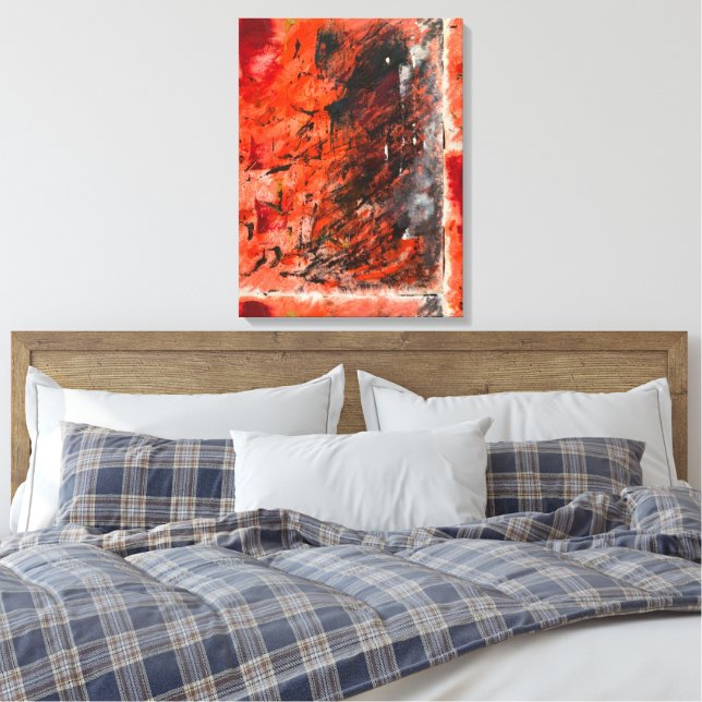 Modern abstrakt målning på canvastryck (Insitu (sovrum))